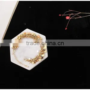 Layered Gold Tiny Stars Charms Bracelet Gold Stars Chain Bracelet thumbnail-2