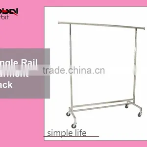 New Product Collapsible Clothing Display Folding Garment Hanging Rack thumbnail-3