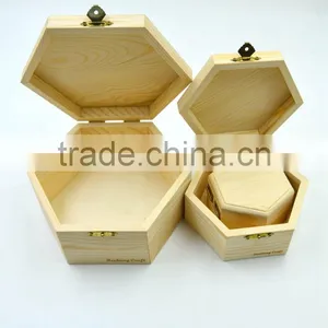 Natural Pine Wood Box Hot Selling Unfinished Wood Box thumbnail-4