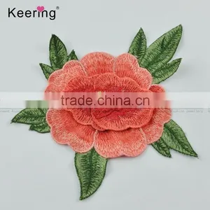 Sew-on Patches Flower Embroidery Motif Applique Women for Wedding Patch Dress thumbnail-1