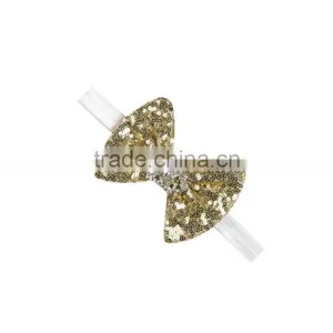 Latest Design Newborn Baby Fashion Sequin Headband Glitter Sequin Bow Baby Headband thumbnail-2