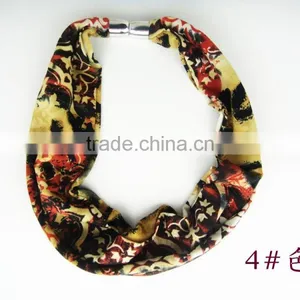 Conformtable Soft Short Polyester Scarves Solid Dark Gray Short Neck Scarves For Women thumbnail-2