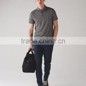 MGOO Top Quality Button Up Dri Fit Polo T Shirts Short Sleeve Fitness Men Polo Shirt thumbnail-3
