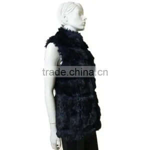 2014 2015 High Fashion Lady's Sleeveless Long Coat Muskrat Fur Coat thumbnail-2