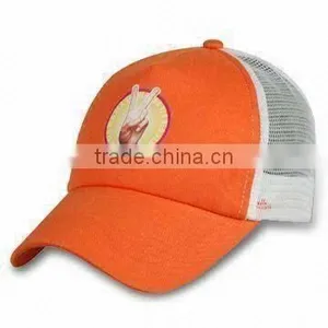 Sports Cap With White Mesh and Orange Cozy, OEM Orders Are Welcome thumbnail-1