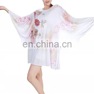 Cotton Hand Block Poncho Sleeve Kaftan thumbnail-1