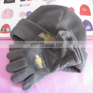 Winter Polar Fleece Beanie Hat and Glove Sets thumbnail-1