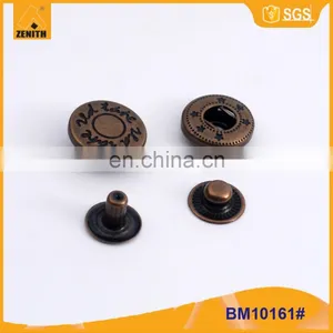 Customized Metal Press Snap Button With Logo Engraved BM10152 thumbnail-1