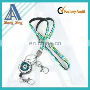 Fashion Bling Bling Rhinstone Studded Retractable Rhinestone Lanyard thumbnail-1
