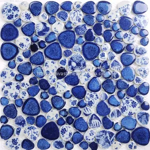 Swimming Pool Blue Mosaic Bisazza Style Water Feature Decoration Mosaic Glass Crystal Mosaic thumbnail-1