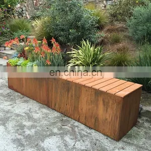 Customized Indoor & Outdoor Corten Steel Long Box Planter thumbnail-6