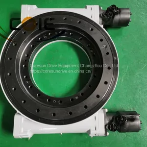Coresun Drive Heavy Load High Quality Slewing Ring Worm Drive Slewing Bearing Dual Worm thumbnail-2