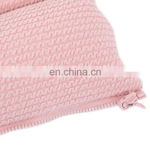 2018 Fashionable Pink Four Folded Multi Function Polystyrene Car Pillow Seat Cushion With Zipper thumbnail-4