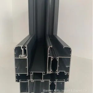 55 De-bridged Aluminum Flat Window Aluminum Profile Door and Window Aluminium Section thumbnail-3