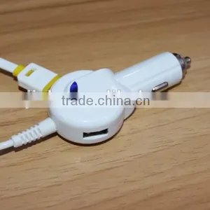 3.1A 3100mA 3in1 Vehicle Charger Android Device and Smart Phone Car Charger With 6 Feet Cable thumbnail-3