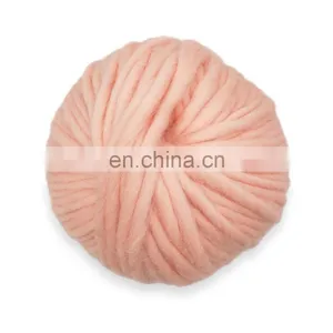 Wholesale Cheap Wool Yarn for Knitting Carpet 8mm Thick Super Chunky Merino Wool Yarn Ready for Shipping thumbnail-1