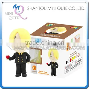 Mini Qute Bonnie Kawaii Boy Anime One Piece Sanji DIY Cartoon Model Building Block Plasticine Clay Educational Toy NO.BN9994-3 thumbnail-1