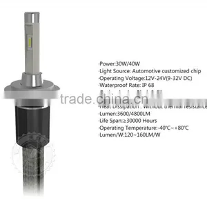 Factory Wholesale R4 H7 H1 H3 H11 9005 9006 880 881 D2S EIT Chips Led Headlight Kit 60W 7200LM 12V-24V thumbnail-3
