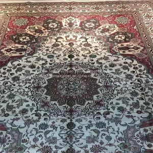 Pink Color Carpet Handmade Silk Persian Carpets for Home 6x9ft thumbnail-4