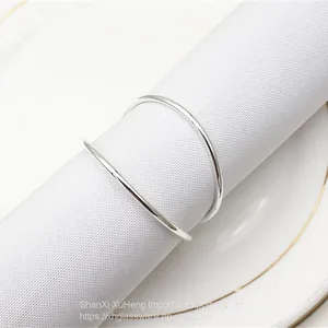 Handmade Round Metal Napkin Rings Holder for Dinning Table Parties thumbnail-3