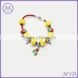 European Style Leather Charm Beaedd Bracelet thumbnail-2