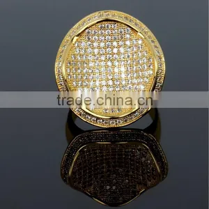 Unique Round Shape Party Cubic Zirconia Women Luxury CZ Jewelry Wedding Ring thumbnail-4