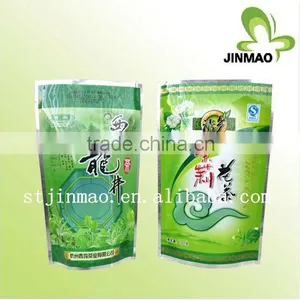 China Wholesale Stand up Green Tea Bags With Zipper thumbnail-1