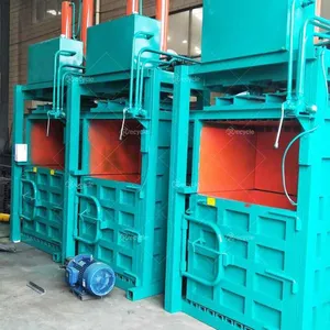 Semi Automatic Vertical Scrap Baler Hydraulic Baling Press Machine Cardboard Plastic Baler Machine thumbnail-2