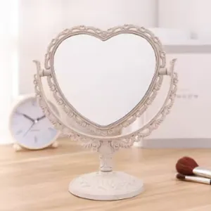 Lockable Jewelry Cabinet Wall Mounted Home Silver OEM Makeup China Personalized Frame Furniture Heart Mirror Living Room thumbnail-2