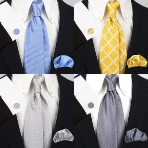 Wholesale Tuxedo Necktie Colorful Red White Yellow Blue Polyester Satin Material Tie For Men Vintage Business Necktie Wedding Accessories thumbnail-5