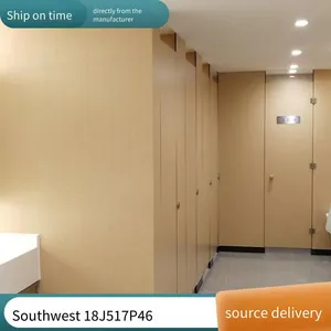 Second-generation Anti-betters Moisture-proof Wood Grain Board, Sanitary Partition for Large Wanda Shopping Malls, Partition Board Project for School Toilets thumbnail-2