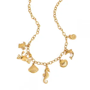 Non-Fade 18K Gold Plated Letter Necklace - Stainless Steel Fashion Jewelry thumbnail-3
