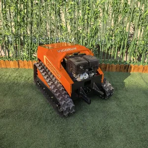 Vigorun Self Propelled RC Track Lawn Mower 200m Control Distance 9Kw 420cc Remote Mulcher for Roadside Greening thumbnail-3