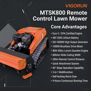 Vigorun MTSK800Gasoline Lawnmower Unmanned Operation in Risky Areas Remote Flail Mower for Safe Efficient Slope Mowing thumbnail-1