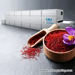Factory Direct Saffron Drying Sterilization Microwave Dryer Industrial Continuous Type thumbnail-2