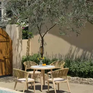 Aluminum Alloy Gazebo With Motorized Adjustable Louvers (includes Outdoor Dining Set With Marble Tabletop), thumbnail-2
