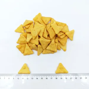 Factory Supply Low Oil Baked Cheese Triangle Corn Chips, Savory Crispy Corn Senbei Snacks, Custom Flavor, HALAL Food thumbnail-5