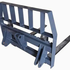 Pallet Fork Attachment SSQA Quick Attach 2 Tines Adjustable Rail Carriage Notched Top Rail Backrest Guard thumbnail-4