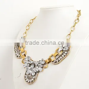 Hot Sale Female Gold Jewelry Necklaces With Shining Rhinestone thumbnail-4