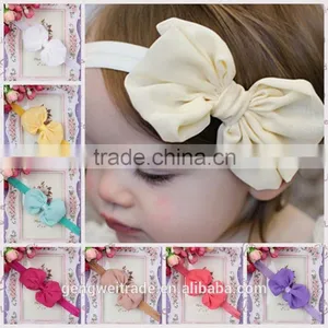 Wholesale Mixed Color Newborn Baby Hair Accessory Chiffon Bows Children Kids Headwear thumbnail-3