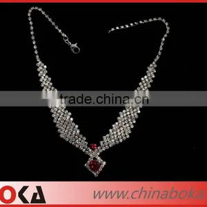 BOKA High Quality Bridal Crystal Neck Trim, Sexy Rhinestone Necklace for Evening Party thumbnail-1