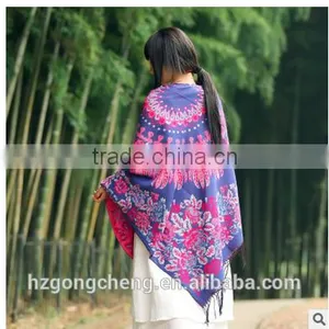 Fashion Warm Kerchief Tassel Scarf Imitation of Cashmere Ms Shawl ,140*140cm thumbnail-4