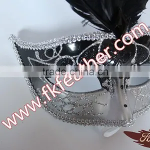 Black Goose Feather Price Female Mask Party Decorations thumbnail-2