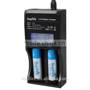 SupFire Multifunction Two 2*Li-ion Battery Charger With HD LCD Display thumbnail-1