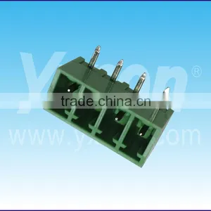 4pin Right Angle Green Color Wire to Board Connector Terminal Block thumbnail-4