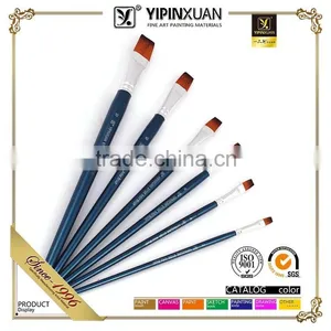 6pcs Wood Handle Nylon Hair Artist Brush For Watercolor Painting thumbnail-1