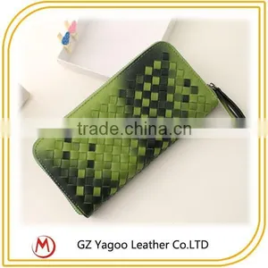 2015 Most Fashion Weave Calf Leather / pu Leather Wallet thumbnail-1