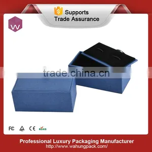 Small Blue Cufflink Jewelry Box thumbnail-1