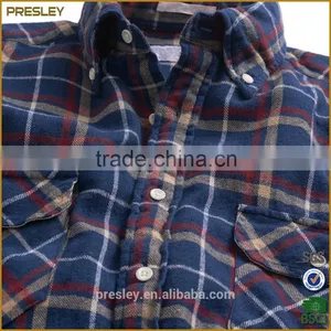 2016 Custom Made Hot Sale Yarn Dyed Fashion Casual Men Half Sleeve Shirts thumbnail-5