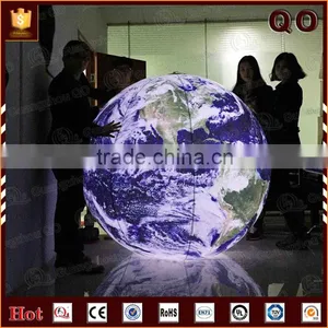 Realistic Design Helium Lighting Ball Custom Advertising Inflatable Earth Balloon thumbnail-1